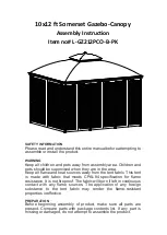 Sunjoy Somerset L-GZ212PCO-B-PK Assembly Instruction Manual preview