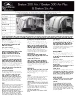 Preview for 1 page of SunnCamp Breton 200 Air Quick Start Manual