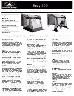 Preview for 1 page of SunnCamp Envy 200 Quick Start Manual