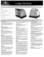 Предварительный просмотр 1 страницы SunnCamp Lodge 200 Motor Quick Start Manual