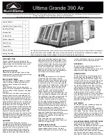 SunnCamp Ultima Grande 390 Air Quick Start Manual preview