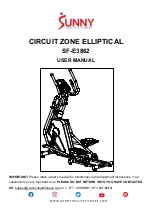 Preview for 1 page of Sunny Health & Fitness CIRCUIT ZONE SF-E3862 User Manual