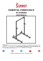 Preview for 1 page of Sunny Health & Fitness ESSENTIAL POWER RACK SF-XF920063 User Manual