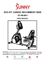 Sunny Health & Fitness EVO-FIT SF-RB4954 User Manual preview