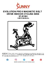 Sunny Health & Fitness EVOLUTION PRO II User Manual preview