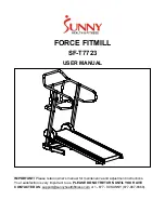 Sunny Health & Fitness FORCE FITMILL SF-T7723 User Manual preview