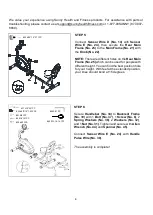 Preview for 9 page of Sunny Health & Fitness P8400 User Manual