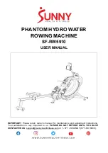 Sunny Health & Fitness PHANTOM HYDRO WATER User Manual preview