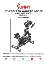 Sunny Health & Fitness SF-B1851 User Manual preview