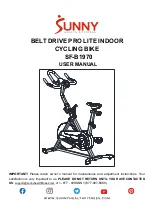 Sunny Health & Fitness SF-B1970 User Manual preview