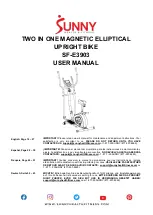 Sunny Health & Fitness SF-E3903 User Manual preview