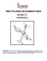 Sunny Health & Fitness SF-RB1117 User Manual preview