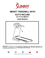 Sunny Health & Fitness SF-T7705 User Manual preview