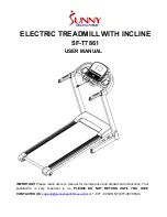 Sunny Health & Fitness SF-T7861 User Manual preview