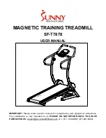 Sunny Health & Fitness SF-T7878 User Manual preview