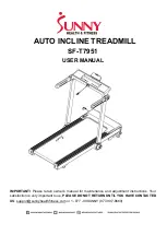 Sunny Health & Fitness SF-T7951 User Manual preview