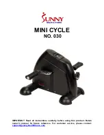 Sunny MINI CYCLE User Manual предпросмотр