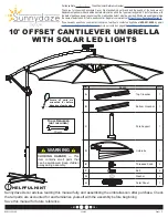 Sunnydaze Decor 10' OFFSET CANTILEVER UMBRELLA WITH SOLAR LED LIGHTS Quick Start Manual preview