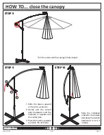 Предварительный просмотр 6 страницы Sunnydaze Decor 10' OFFSET CANTILEVER UMBRELLA WITH SOLAR LED LIGHTS Quick Start Manual