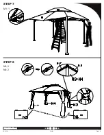 Предварительный просмотр 8 страницы Sunnydaze Decor 10" X 10" SOFT-TOP GAZEBO WITH SCREENS & PRIVACY WALLS Manual