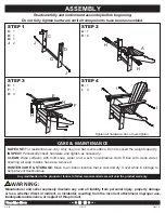 Preview for 2 page of Sunnydaze Decor ALL-WEATHER ADIRONDACK CHAIR WITH CUP HOLDER Assembly And Care Instructions