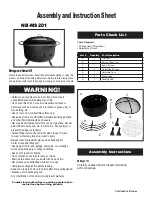 Sunnydaze Decor NB-MS201 Assembly And Instruction Sheet preview