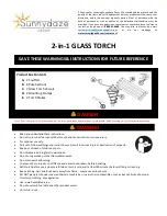 Sunnydaze 2-in-1 GLASS TORCH Instructions предпросмотр