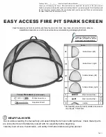 Предварительный просмотр 1 страницы Sunnydaze EASY ACCESS FIRE PIT SPARK SCREEN Assembly