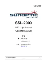 Sunoptic Surgical SSL-2000 Operator'S Manual preview