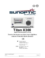 Preview for 25 page of Sunoptic Surgical Titan X300 Operator'S Manual