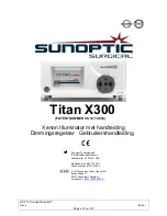 Preview for 74 page of Sunoptic Surgical Titan X300 Operator'S Manual