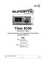 Sunoptic Surgical Titan x350 Operator'S Manual preview