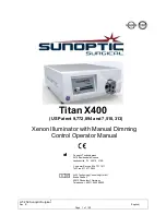 Sunoptic Surgical Titan X400 Operator'S Manual preview