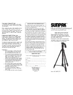 Sunpak Ultra 63 Operating Instructions предпросмотр