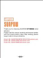 SUNPOW OT-MD06 Manual preview