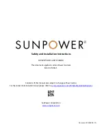 Preview for 1 page of SunPower SPR-E-Flex-110 Safety And Installation Instructions