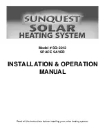 Sunquest SQ-1212-REP Installation & Operation Manual preview