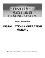 Preview for 1 page of Sunquest SQ-2220-DLX Installation & Operation Manual