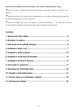 Preview for 3 page of Sunrain YC-050TA1 Installation & Operation Manual