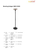 Sunred BAR-1500S Manual предпросмотр