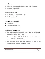 Preview for 3 page of SUNRICH TECHNOLOGY High Speed USB 2.0 4-Port Hub User Manual