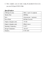 Preview for 4 page of SUNRICH TECHNOLOGY High Speed USB 2.0 4-Port Hub User Manual