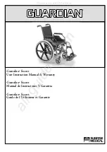 Preview for 1 page of Sunrise Medical Guardian Escort User Instruction Manual & Warranty