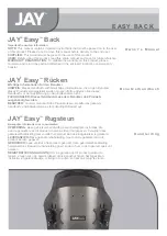 Preview for 1 page of Sunrise Medical JAY Easy Back Owner'S Manual