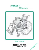 Sunrise Medical QUICKIE 2 Millenium Owner'S Manual preview