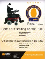 Preview for 1 page of Sunrise Medical Quickie P200 Specifications