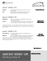 Sunrise Medical QUICKIE Sedeo Lite Owner'S Manual preview