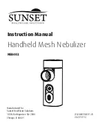 Preview for 1 page of Sunset Healthcare NEB402 Instruction Manual