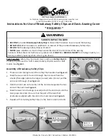 Preview for 2 page of SunSetter OASIS Series Installation Instructions