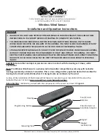 SunSetter Wireless Wind Sensor Installation And Operation Instructions Manual preview